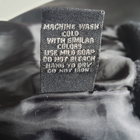 ♻️📸Rue 21 Black White Faux Leather Zipper Moto Varsity Jacket size Medium - Picture 5 of 16